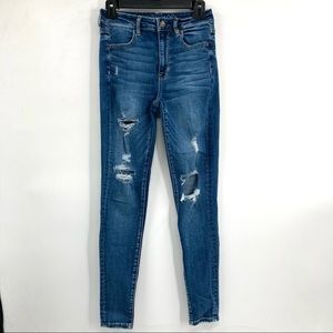 Aeo ♡ super hi rise jegging jeans size 4 American Eagle AE